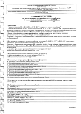 Отчёт о проведении СОУТ 2025 Лист10